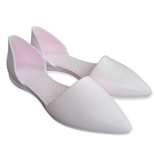 NIB NATIVE SHOES Milk Pink Audrey D'Orsay Pointed Toe Slip On Flats, Size 9